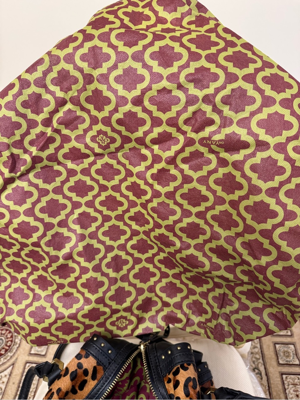 orYANY Leopard Print Satchel with Black Trim with dust bag - Picture 7 of 7